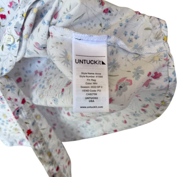 Untuckit Womens Floral Sleeveless Button-Up Shirt Size 2 - Picture 5 of 5